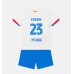 Barcelona Jules Kounde #23 Barnkläder Borta matchtröja till baby 2023-24 Kortärmad (+ Korta byxor) Billigt